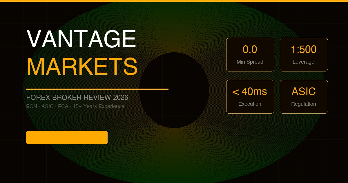Vantage Markets Recensione 2026 — Broker Forex ECN